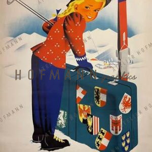 Winterurlaub in Österreich - Vintage Poster