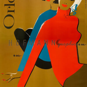 Vintage Poster „Blaha – Pullover aus Orlon“ (Atelier Hofmann, 1965)